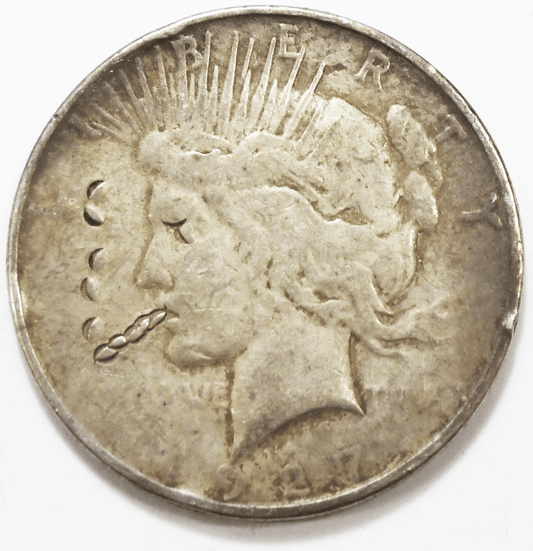 1927 $1 Peace Silver One Dollar US Philadelphia Smoking Liberty