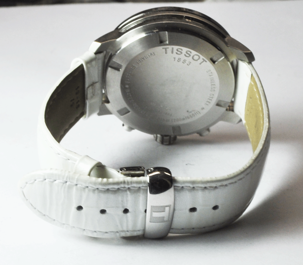 Tissot White Dial Chronograph T055417A Chronograph w Box & Papers 42mm
