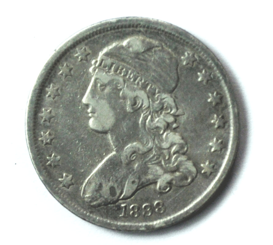 1838 25c Capped Bust Quarter Dollar Twenty Five Cents Philadelphia