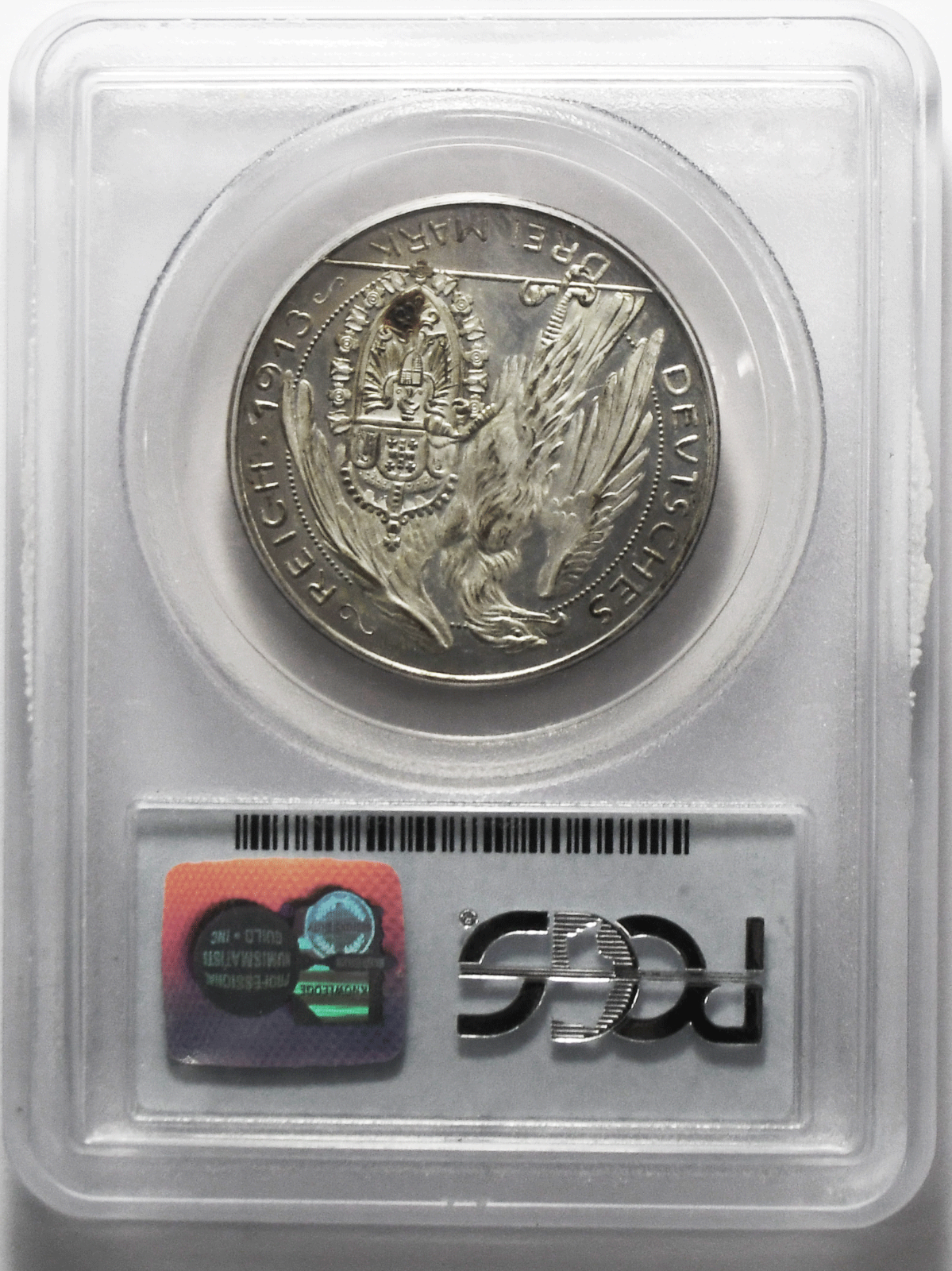 1913 P3 Mark Prussia Pattern Coin Silvered Copper SCHAAF 113G1 PCGS MS64 Top Pop