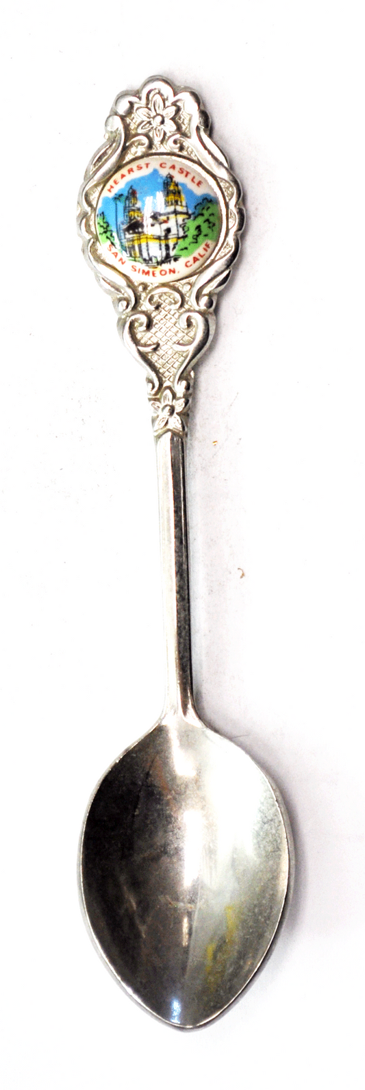 Stainless Honey Cook Japan Hearst Castle San Simeon CA Souvenir Spoon 4-5/8"