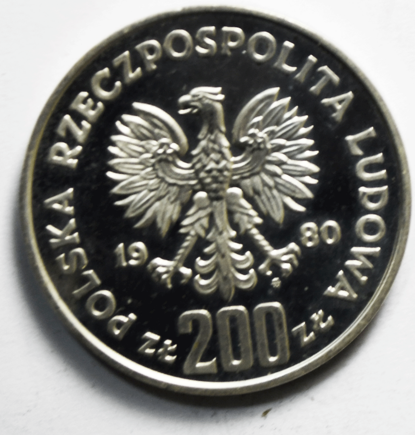 1980 Poland Proof 200 Złotych Y# 110.2 Silver Coin