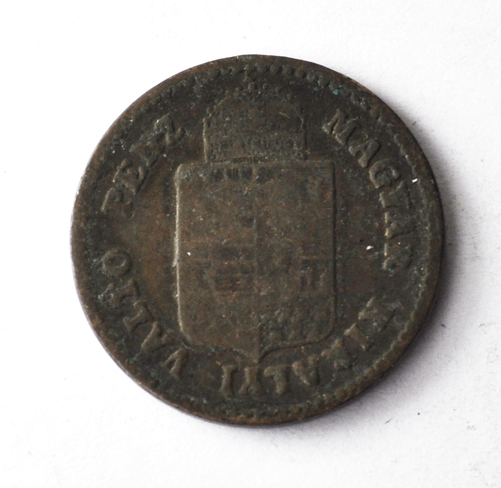 1881 KB Hungary One Krajczar Copper Coin KM# 458