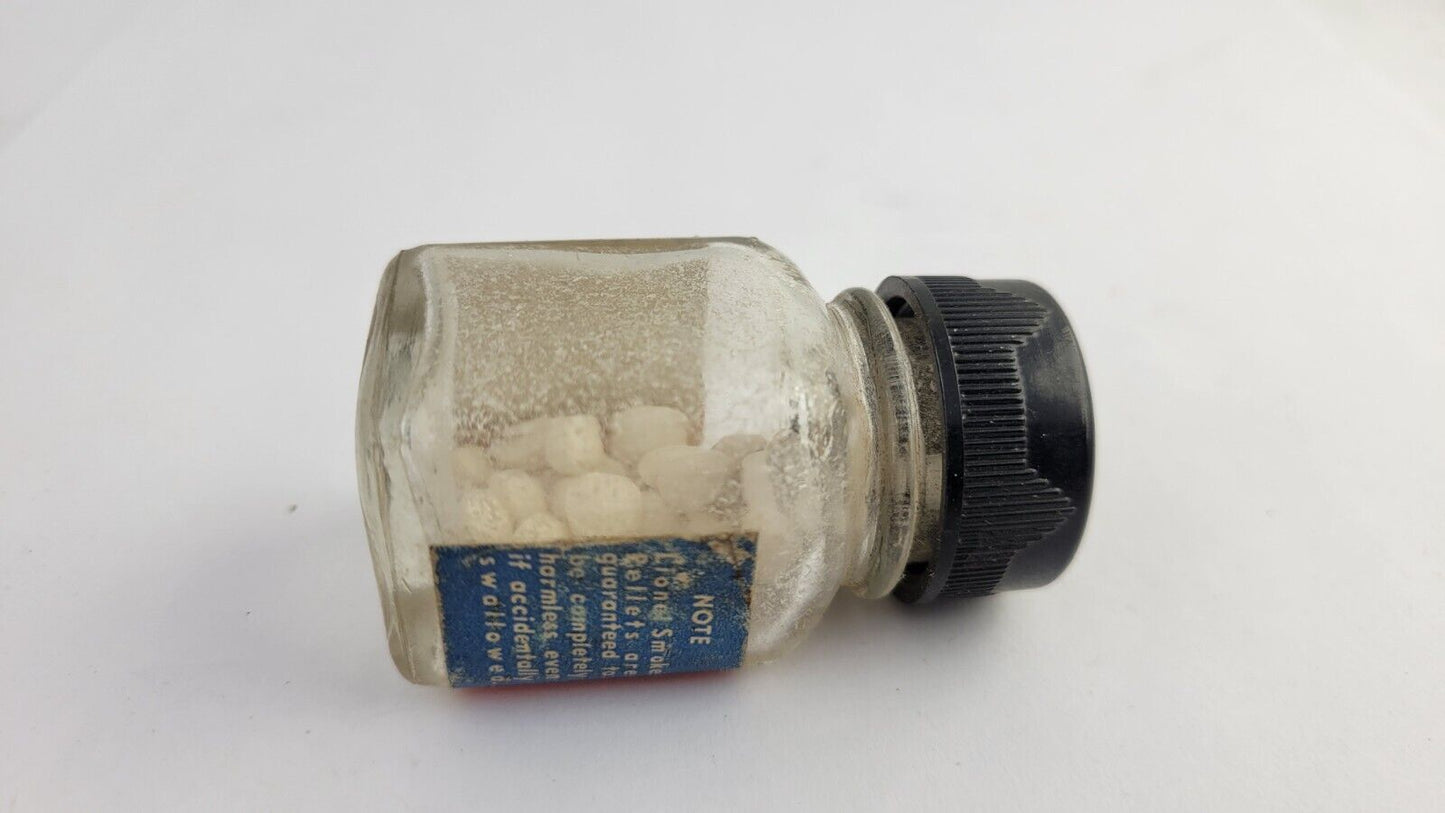 Lionel Postwar Original SP Smoke Pellets In Orange Label Bottle - Opened