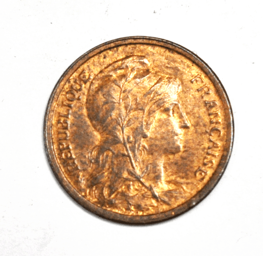1913 France One Centime KM# 840 Small Bronze Coin