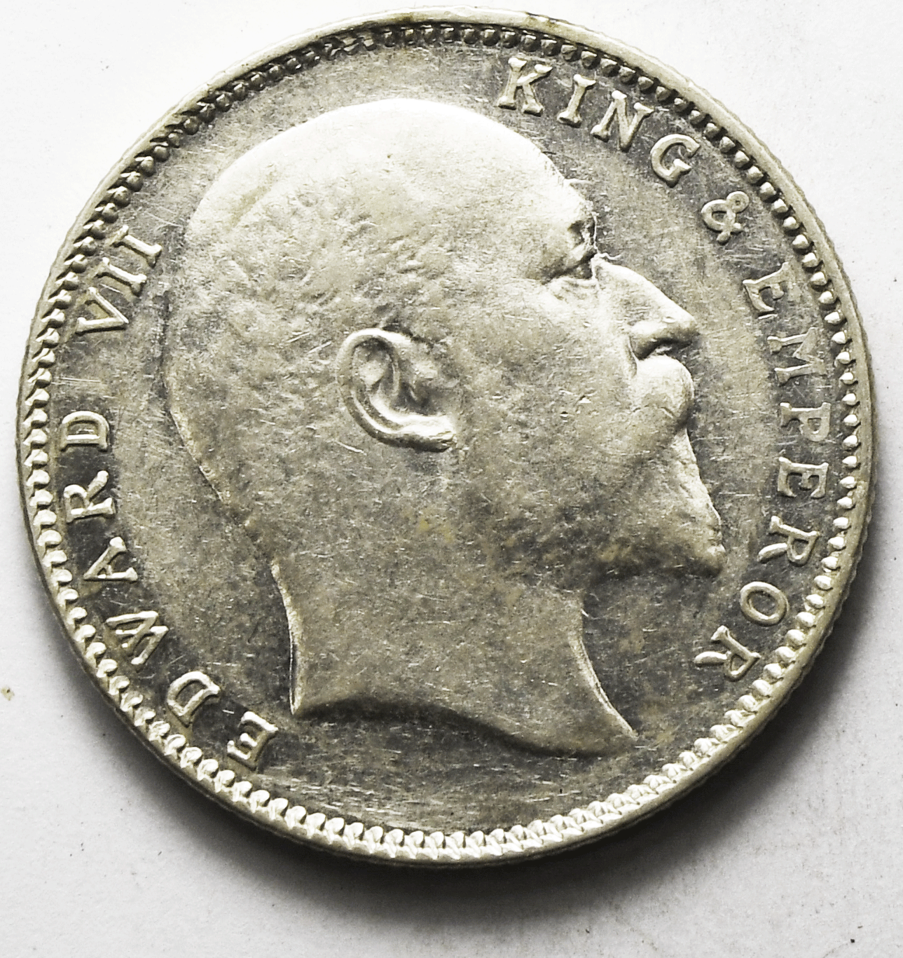 1904 India-British Silver One Rupee KM# 508 AU