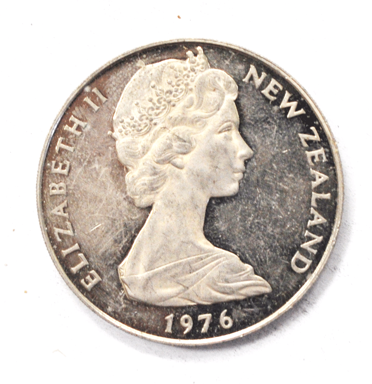 1976 New Zealand Dollar Copper Nickel Coin Low Mintage KM# 38.2