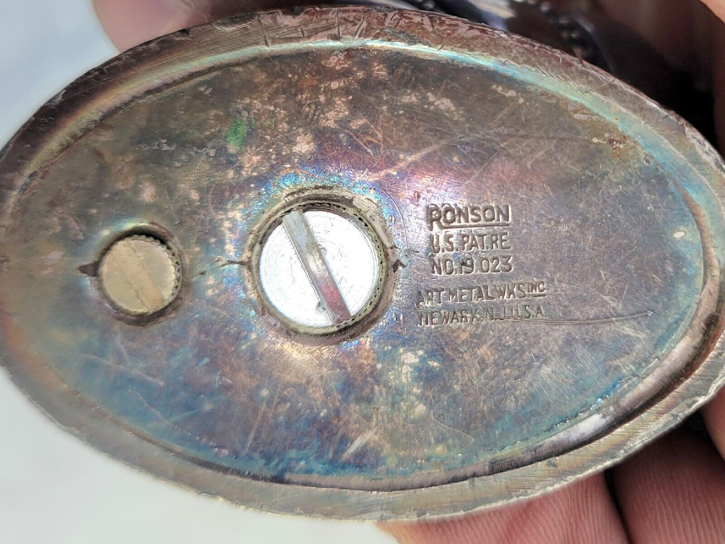 2 Pairs of Collectible Silver Plated Ronson Crown & Decanter Table Lighters