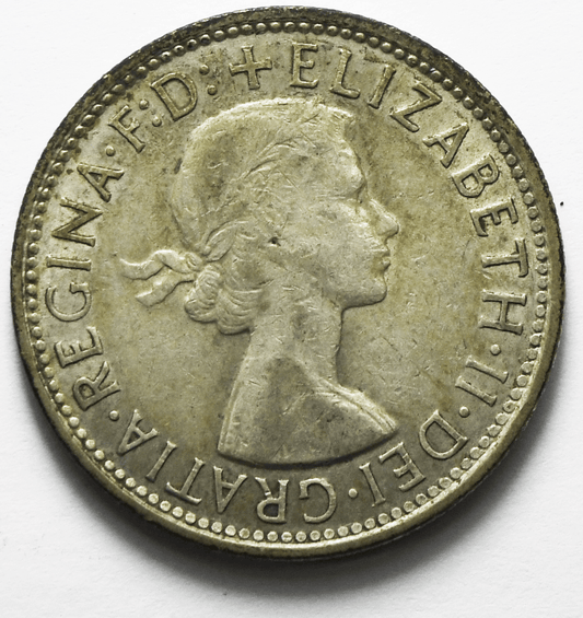 1960 Australia Florin Silver Coin KM# 60