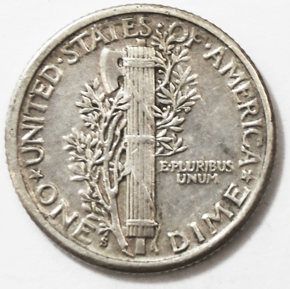 1924 S 10c Mercury Silver Dime Rare Ten Cents San Francisco