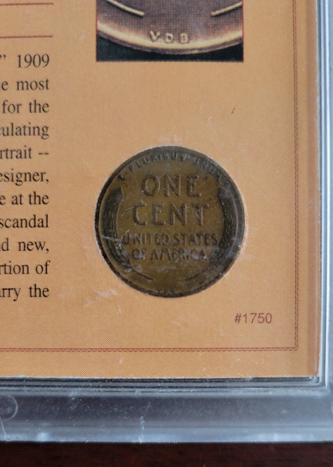 A "scandalous" Coin: The 1909 VDB Penny America's First Lincoln Cent The Story