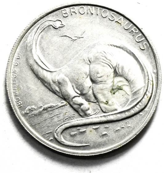 Brontosaurus Dinosaur Family Tree When World Was Young Aluminum Token 39mm