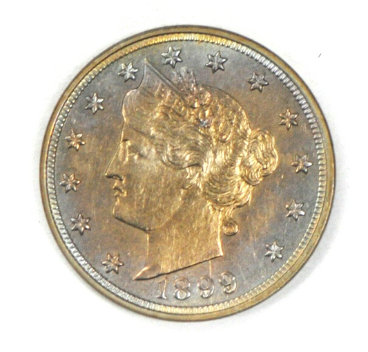 1899 5c V Liberty Nickel Five Cents US Philadelphia AU