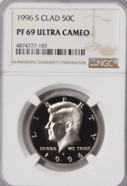 1996 S 50c Kennedy Half Dollar NGC PF69 Ultra Cameo Proof San Francisco