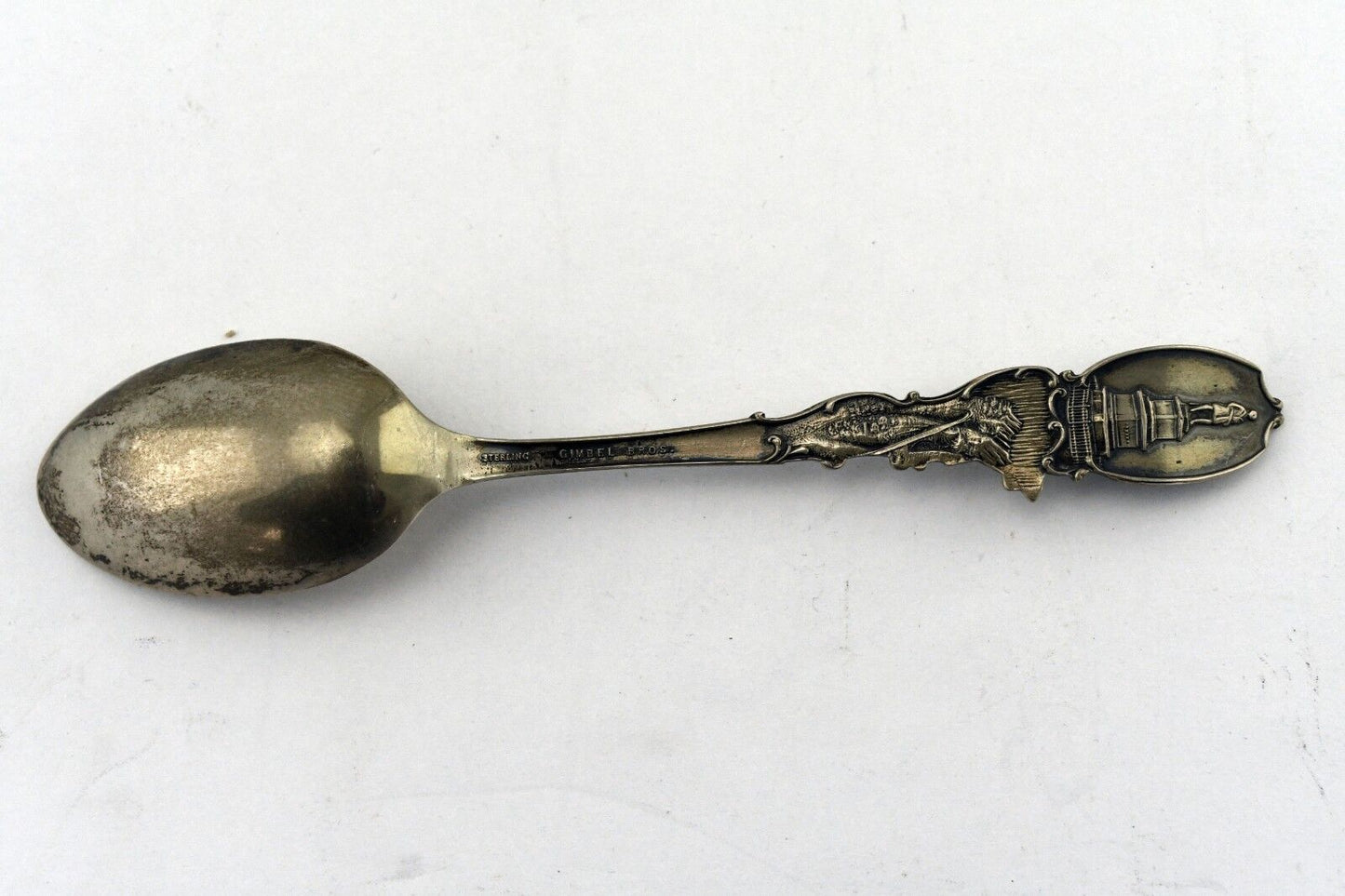 Milwaukee Wisconsin Post Office Sterling Souvenir Spoon City Hall Library Gimbel
