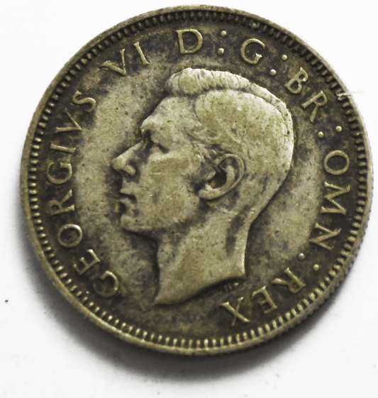 1943 Great Britain Silver One Shilling Coin KM# 853