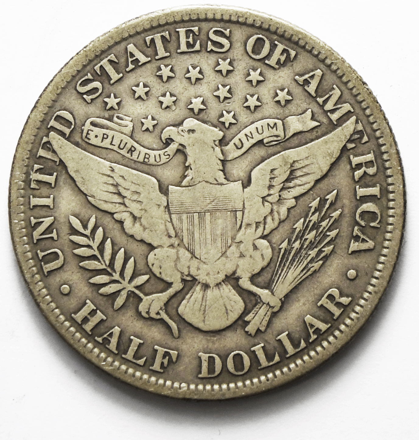 1907 50c Barber Silver Half Dollar Fifty Cents US Philadelphia