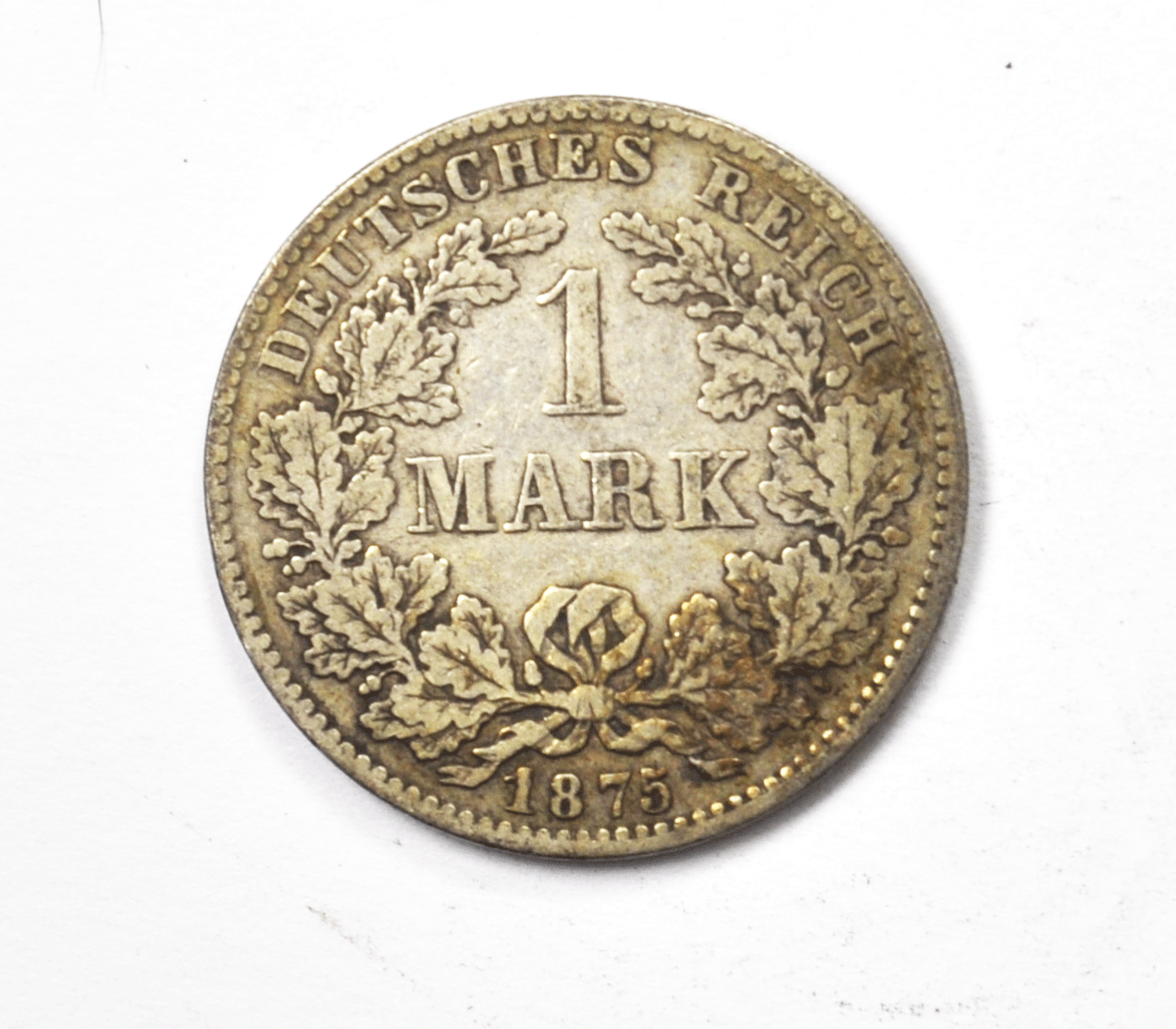 1875 H Germany Empire Silver One Mark Coin KM#7