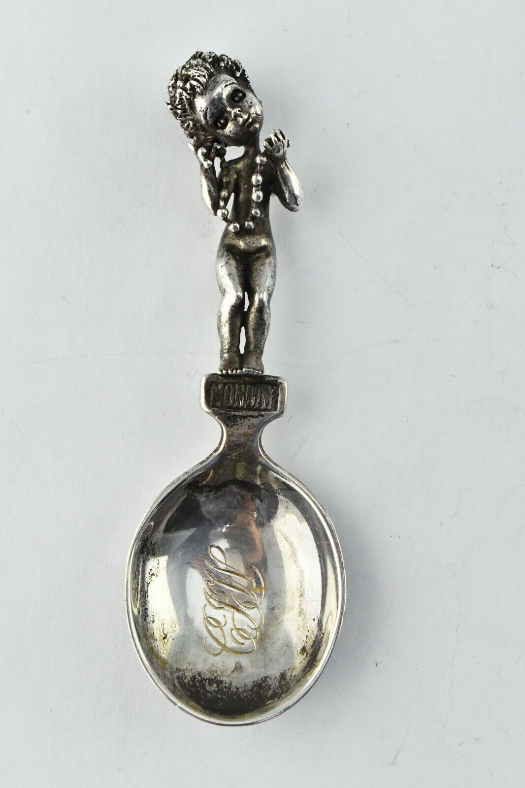 Royer of California Sterling Silver 3 7/8" "Monday" Baby Spoon 1.1 oz.
