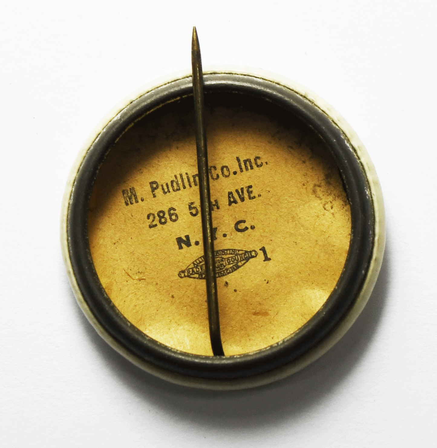 1935 After Exams Relay All School Boat Ride Pinback 31mm Button M Pudlin