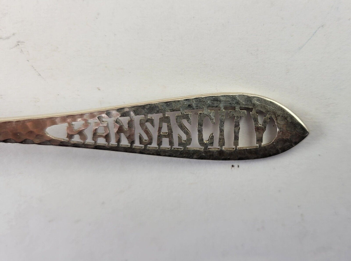 Kansas City Mo KS  5 1/2" Sterling Silver  Souvenir Spoon .42oz by Weidlich
