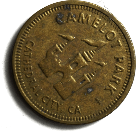Camelot Park Cathedral City California Pepsi 22mm Gaming Token