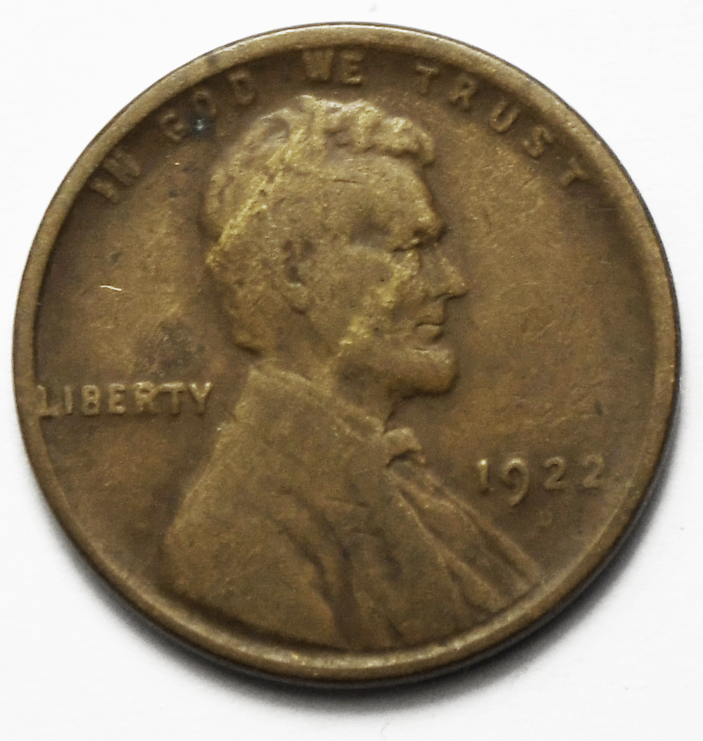 1922 D 1c Lincoln One Cent Wheat Cent Denver Rare