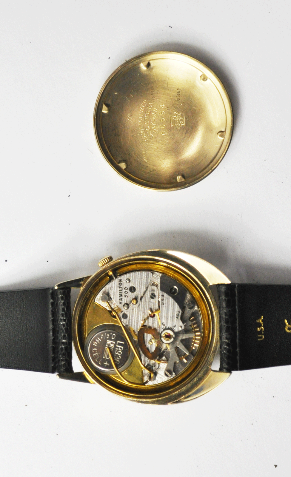 1950's Mens 14k Solid Yellow Gold Hamilton Electric Spectra 500 Spiral Dial 35mm