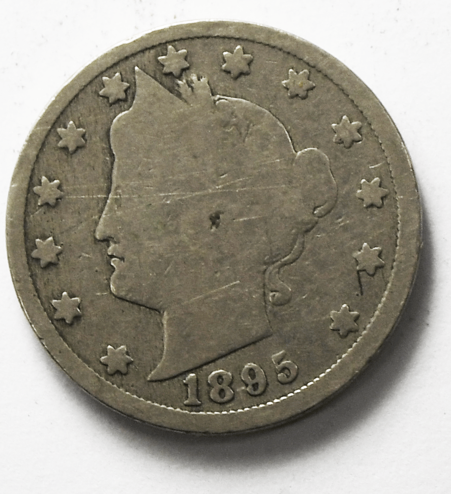 1895 5c V Liberty Nickel Five Cents Rare US Philadelphia