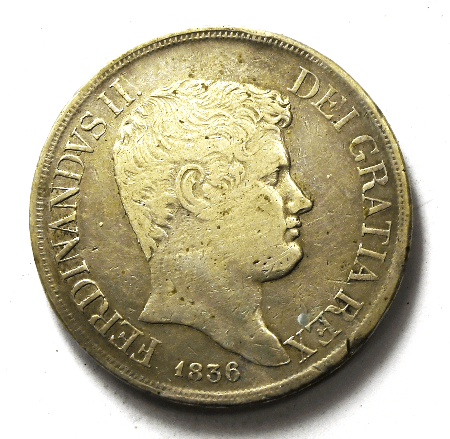 1836 Italian States Naples 120 Grana Silver Coin KM# 325 Italy