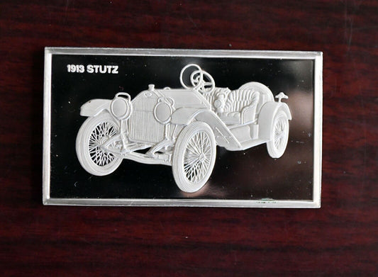 1913 Stutz Centennial Car Ingot Collection 1000 Grain Sterling Franklin Mint