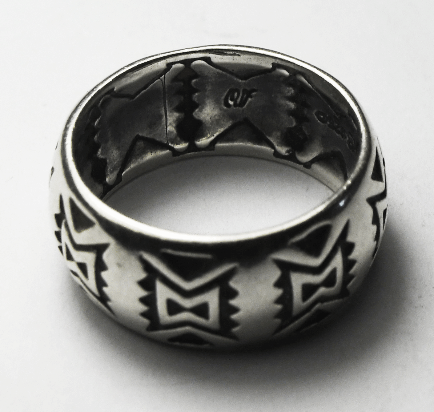 Sterling Silver Carolyn Pollack AW 10mm Wide Band Ring Size 9