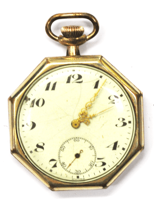 Resulta W Swiss Octagon 5yr GF Pocket Watch Size 12