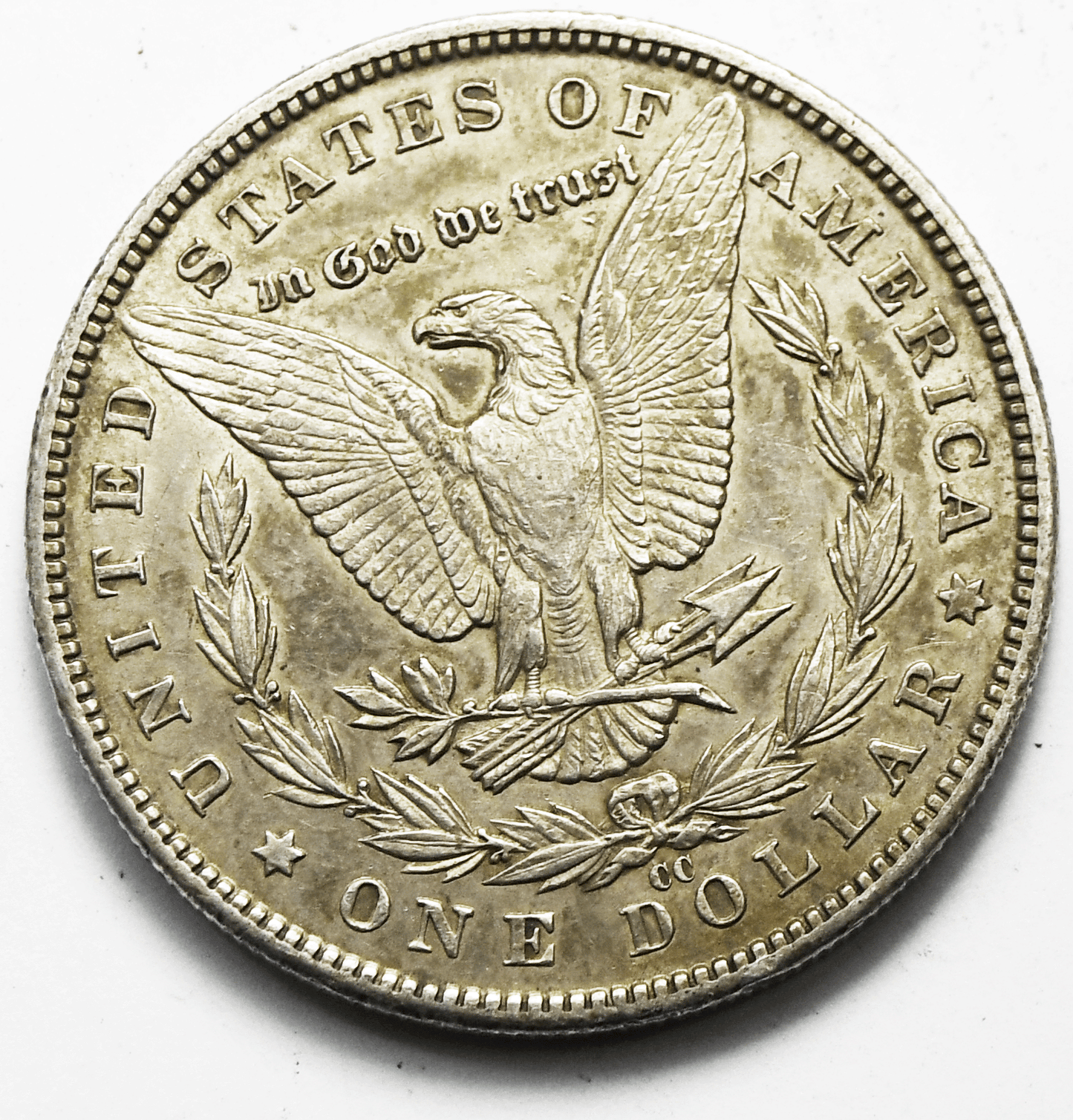 1890 CC $1 Morgan Silver One Dollar Carson City AU