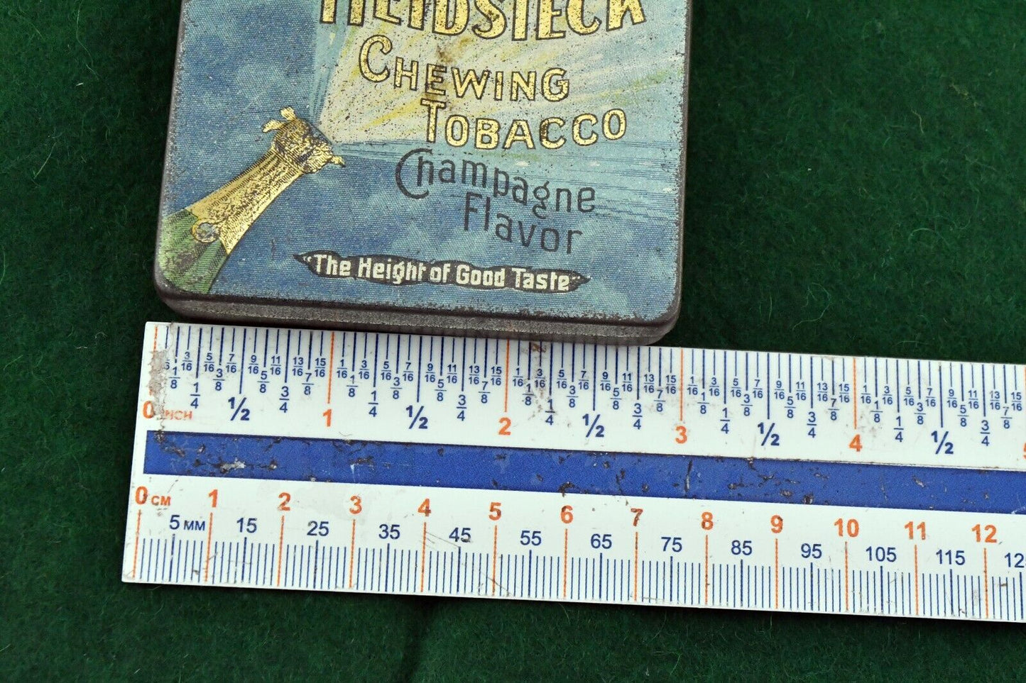 Piper Heidsieck Chewing Tobacco Champagne Flavor Tin Container 3" x 3" x 1/2"