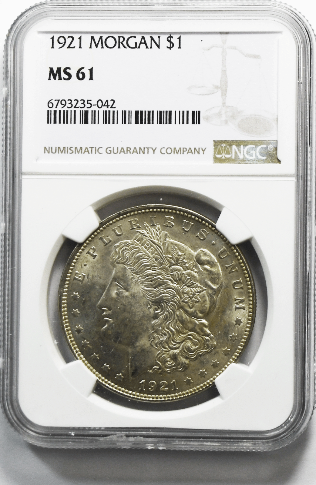 1921 $1 Morgan Silver Dollar MS61 NGC VAM 31A2 Denticle Impressions Kimpton 12