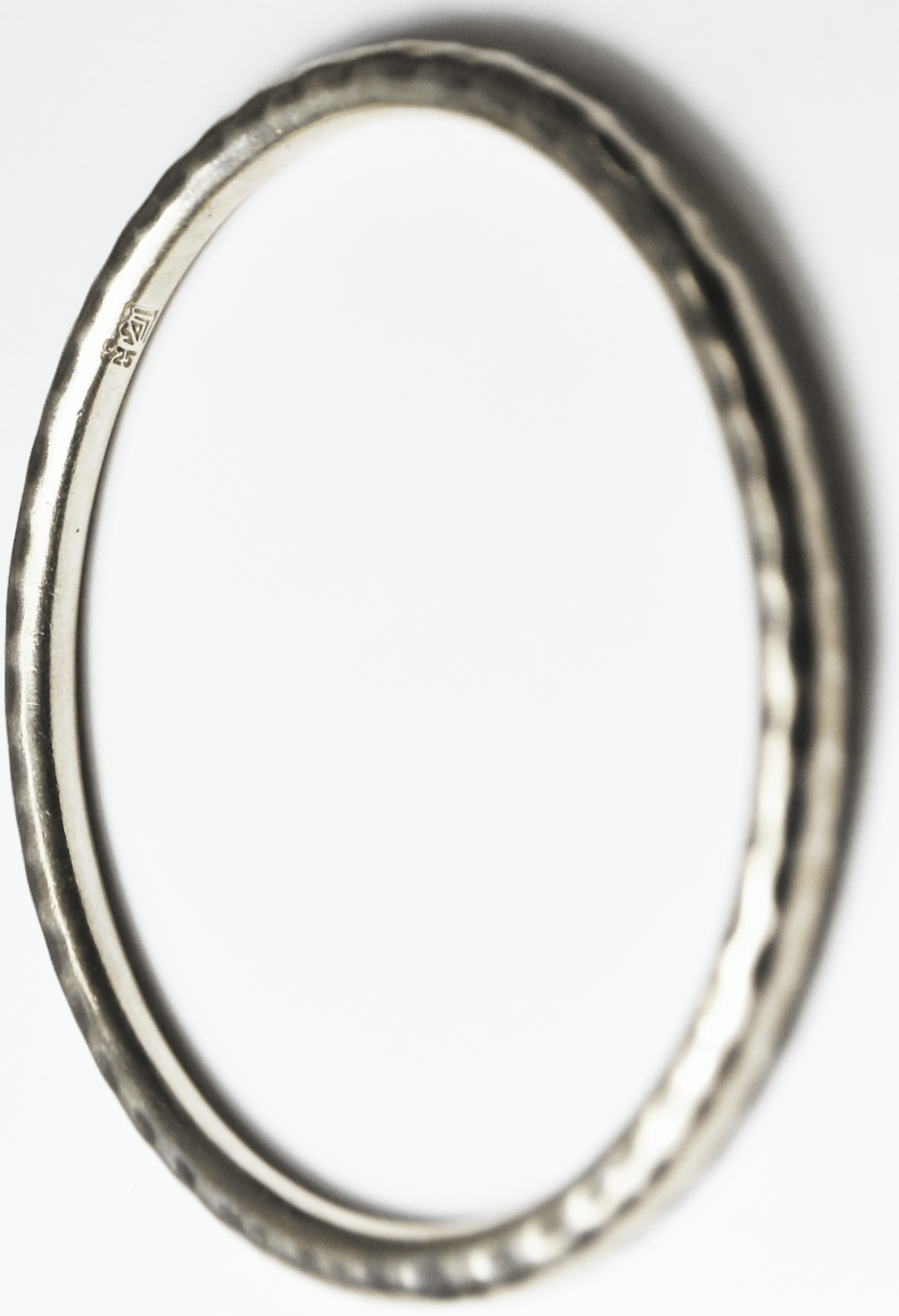 Sterling Silver Silpada Slim Hammered Bangle B1482