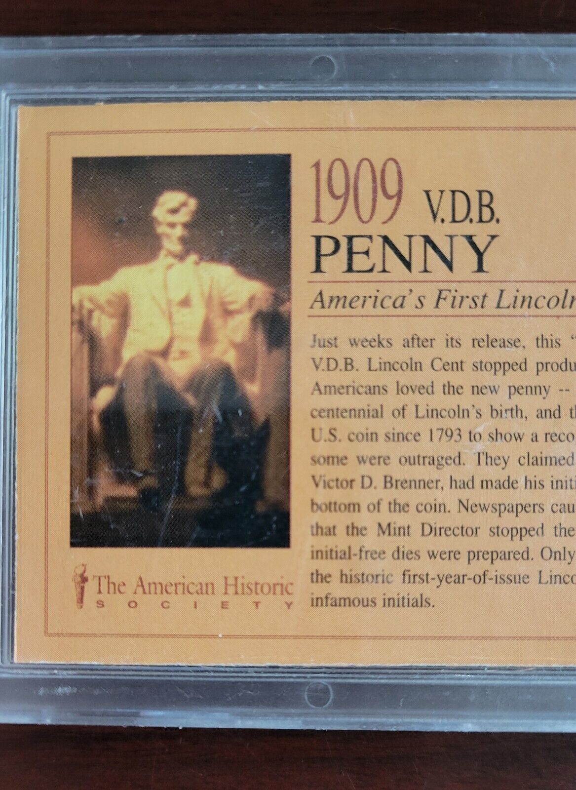 A "scandalous" Coin: The 1909 VDB Penny America's First Lincoln Cent The Story