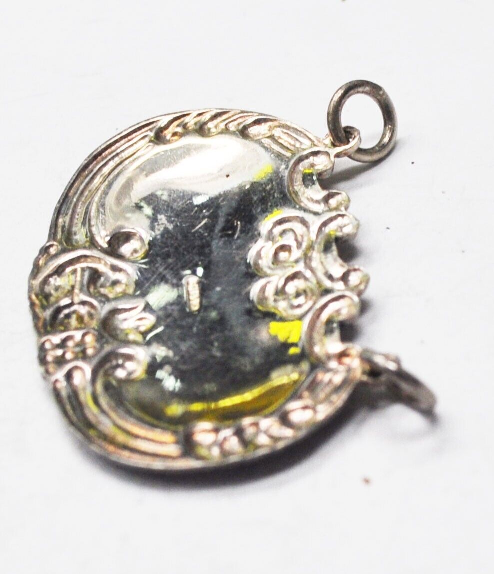 Sterling Silver Blank Bottle Luggage Dog Tag Slide Pendant 49mm x 31mm