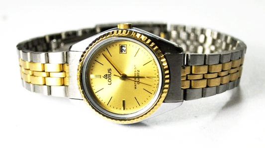 Women's Lorus Two Tone Quartz 24mm Wristwatch V827 0050 Great Condition