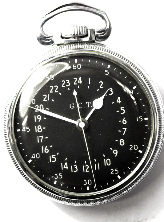 1941 Hamilton GWT Black Dial Military 22J Pocket Watch 4992B Size 16 AN 5740