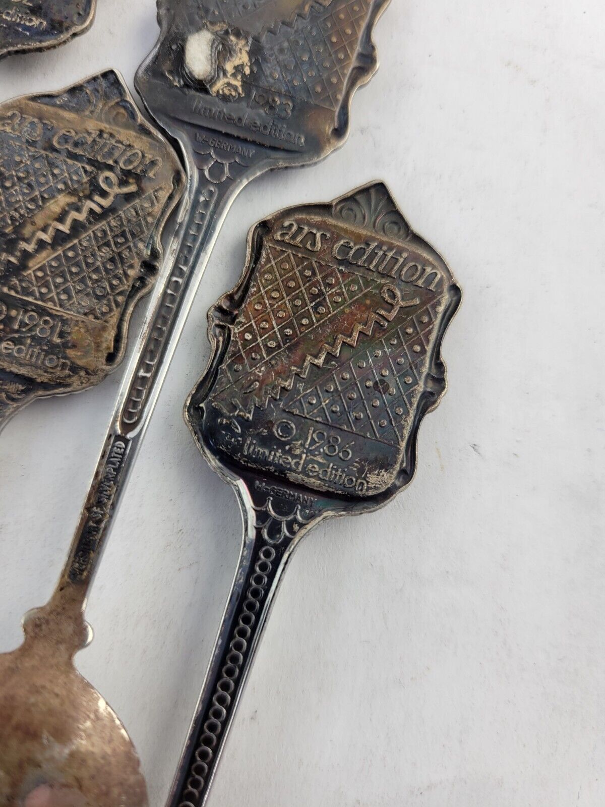 5pc Set Souvenir Spoon Hummel 1982 ARS Edition Silverplated 1981 ,86 ,83 ,82 ,80