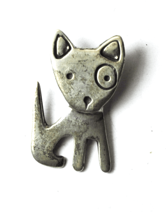Sterling Silver Mark Poulin Dog Spot Bullseye Pendant Charm 15mm x 25mm