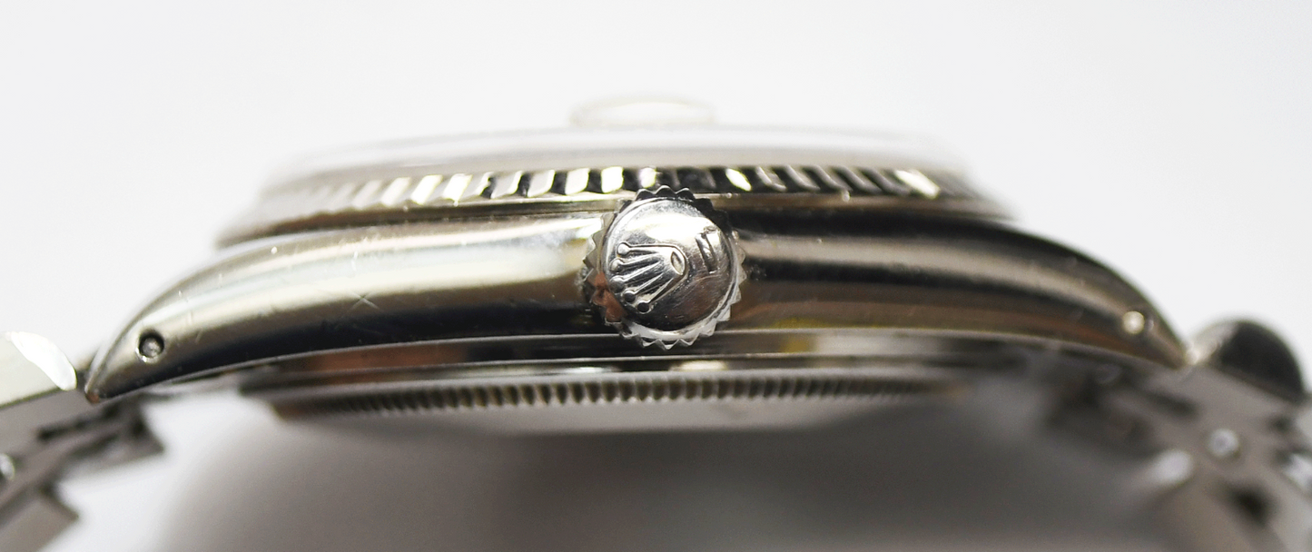 1985 Men's Rolex 16014 Datejust Gold Stick Dial 36mm Stainless Jubilee