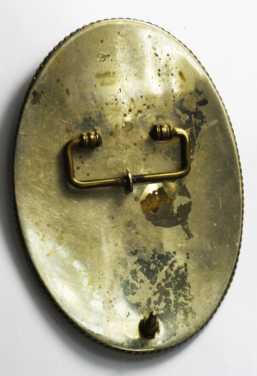 Large Silver Plate 4-7/8" x 3-3/8" Belt Buckle Horse Cowboy Western 40mm Belt