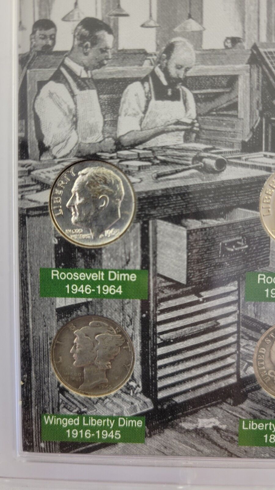American Dimes of the 20th Century 4 Dime Set American Historic Society