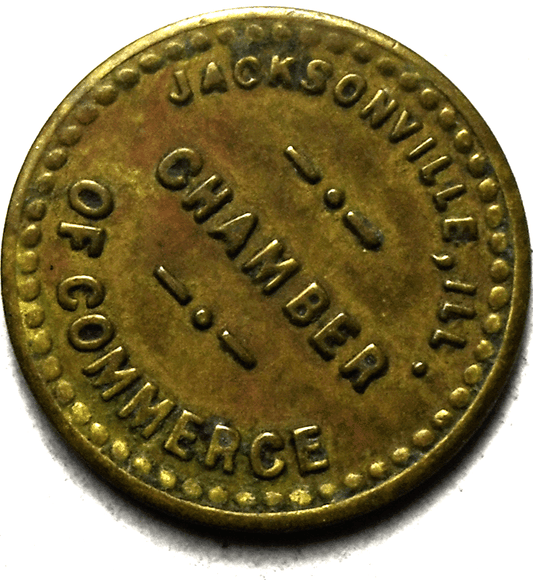 Jacksonville Illinois Chamber of Commerce 1/4c Token 19mm