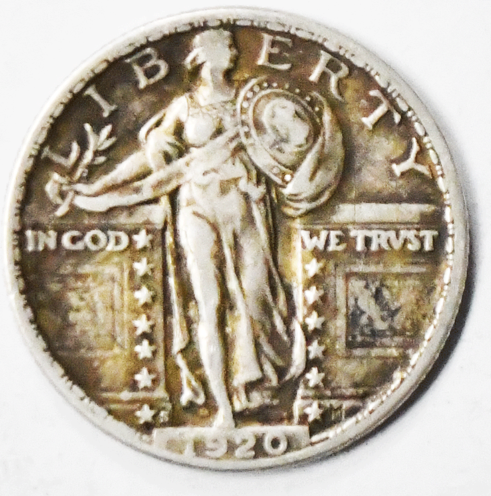 1920 S 25c Standing Liberty Silver Quarter San Francisco Twenty Five Cents