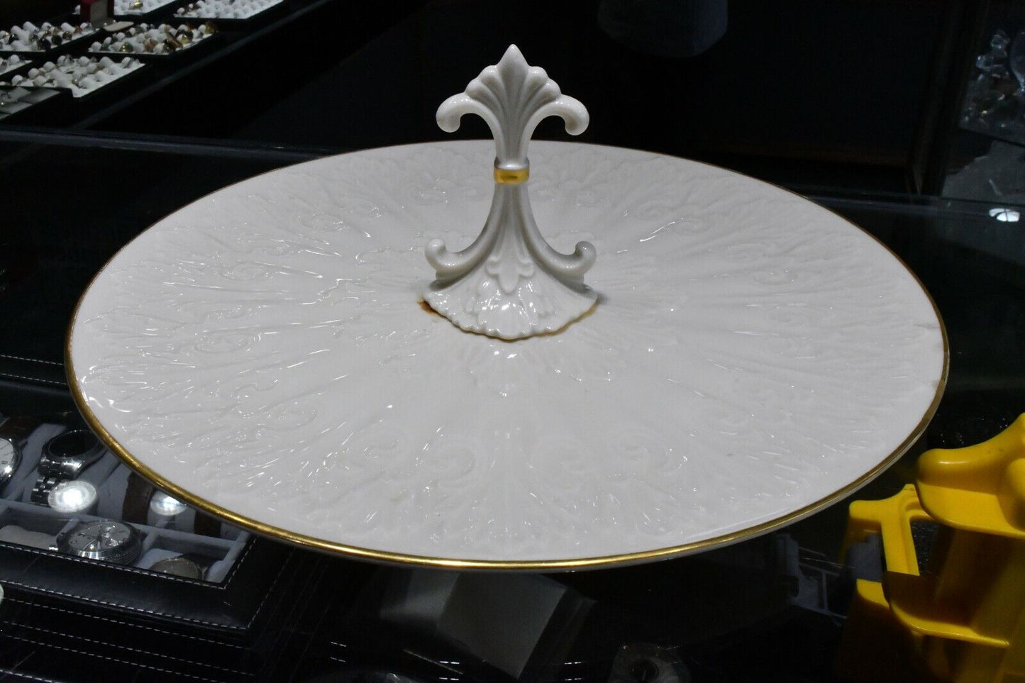 12 1/2" Lenox Chateau Center Handle Glazed Board Sandwich Tray Serving Plate