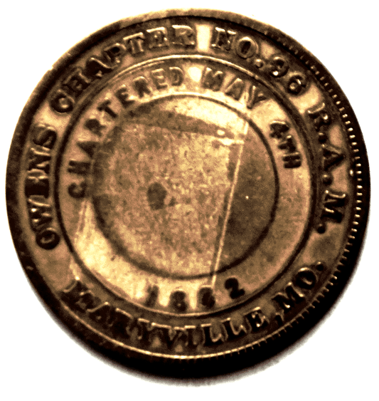 Maryville Missouri Masonic Copper Penny 32mm Chapter 96